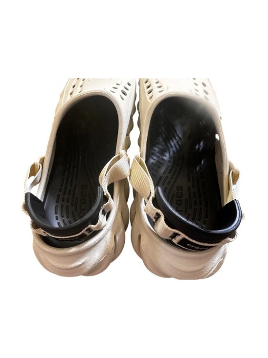 CROCS Platform Echo Clog Mens 13 Beige Comfort Slip On Workwear Casual Slippers